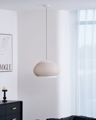 Lantern Carbon Steel Fabric Globe Pendant Light