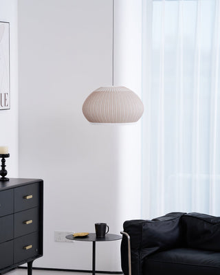 Lantern Carbon Steel Fabric Globe Pendant Light