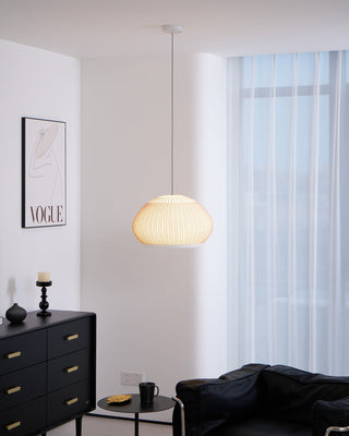 Lantern Carbon Steel Fabric Globe Pendant Light