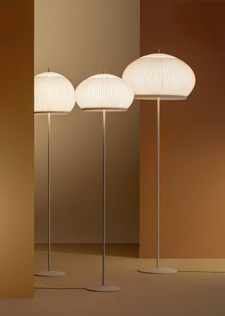 Lantern Knit Oriental Fabric Floor Light