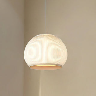 Lantern Carbon Steel Fabric Globe Pendant Light