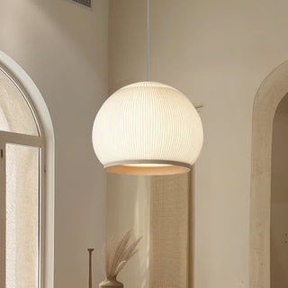 Lantern Carbon Steel Fabric Globe Pendant Light