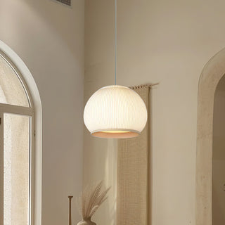 Lantern Carbon Steel Fabric Globe Pendant Light