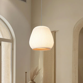 Lantern Carbon Steel Fabric Globe Pendant Light