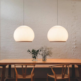 Lantern Carbon Steel Fabric Globe Pendant Light