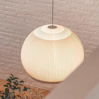 Lantern Carbon Steel Fabric Globe Pendant Light
