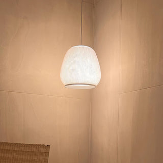 Lantern Carbon Steel Fabric Globe Pendant Light