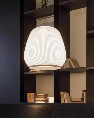 Lantern Carbon Steel Fabric Globe Pendant Light