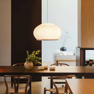 Lantern Carbon Steel Fabric Globe Pendant Light
