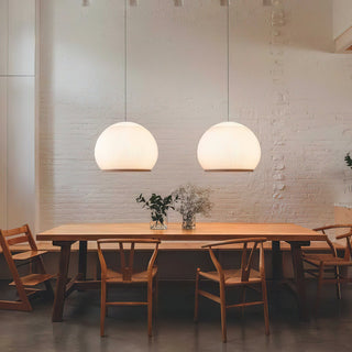 Lantern Carbon Steel Fabric Globe Pendant Light