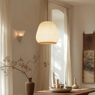 Lantern Carbon Steel Fabric Globe Pendant Light