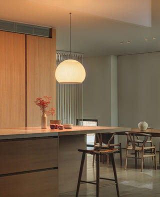 Lantern Carbon Steel Fabric Globe Pendant Light