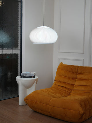 Lantern Carbon Steel Fabric Globe Pendant Light