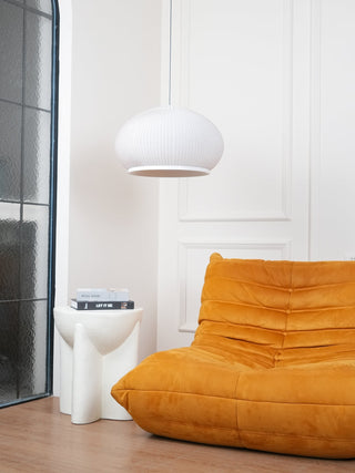 Lantern Carbon Steel Fabric Globe Pendant Light
