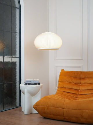 Lantern Carbon Steel Fabric Globe Pendant Light