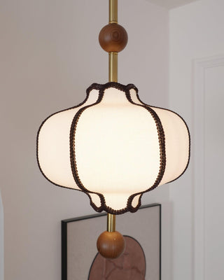 Lantern Oriental Cloth Pendant Light