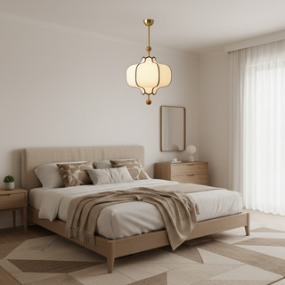 Lantern Oriental Cloth Pendant Light