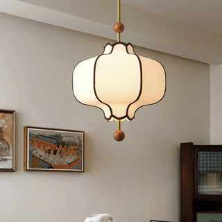 Lantern Oriental Cloth Pendant Light