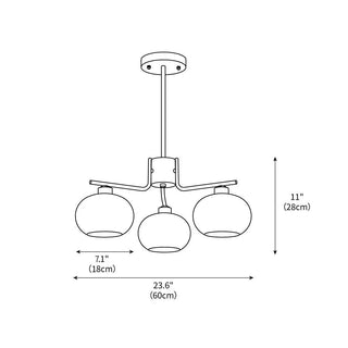 Larenta Contemporary Glass Chandelier