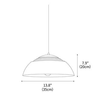 Large Bowl Wave Minimalist Acrylic Pendant Light