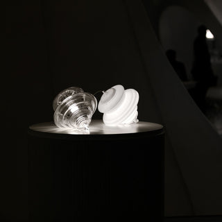 Neverending Layered Ribbed Glass Pendant Light
