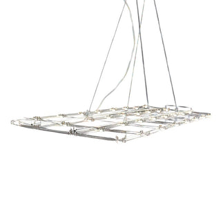 Lattice Sculptural Stainless Steel Chandelier
