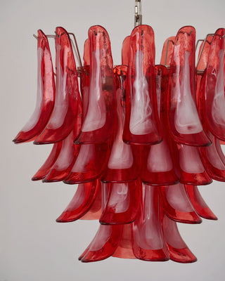 Lattimo Tiered Red Glass Chandelier
