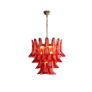 Lattimo Tiered Red Glass Chandelier