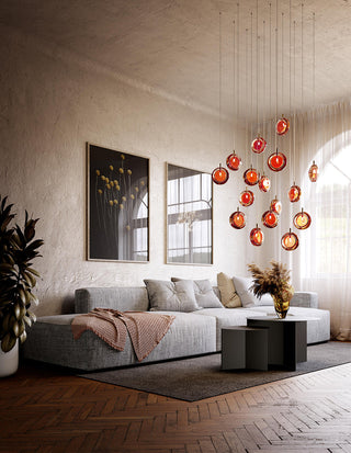 Round Modern Glass Pendant Light