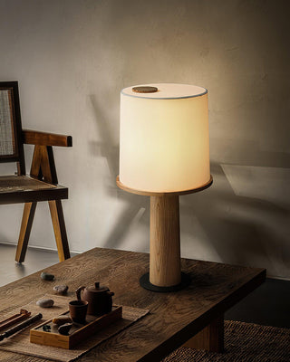 Vesper Minimalist Wood Table Lamp