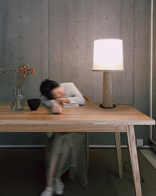 Vesper Minimalist Wood Table Lamp