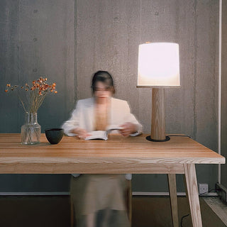 Vesper Minimalist Wood Table Lamp
