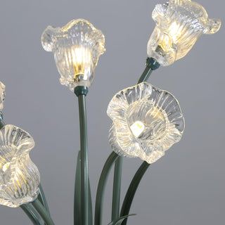 Lily Blossom Floral Glass Table Light