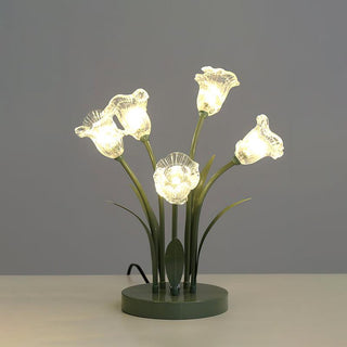 Lily Blossom Floral Glass Table Light