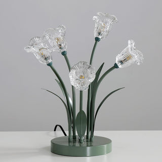 Lily Blossom Floral Glass Table Light