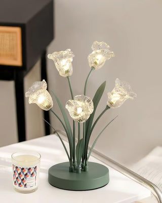 Lily Blossom Floral Glass Table Light