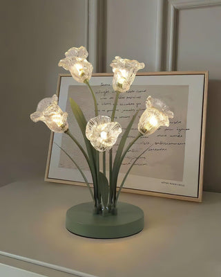Lily Blossom Floral Glass Table Light