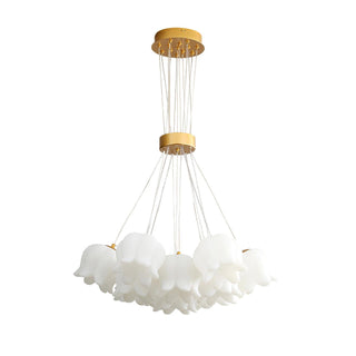 Lily Of The Valley Floral Acrylic Chandelier