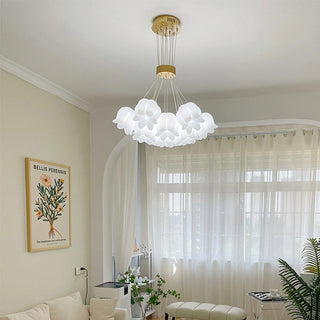 Lily Of The Valley Floral Acrylic Chandelier