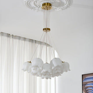 Lily Of The Valley Floral Acrylic Chandelier