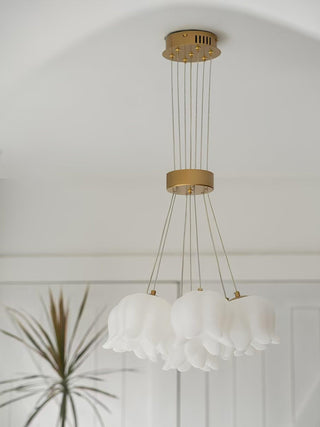 Lily Of The Valley Floral Acrylic Chandelier