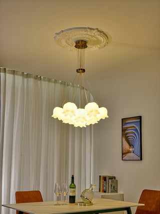 Lily Of The Valley Floral Acrylic Chandelier