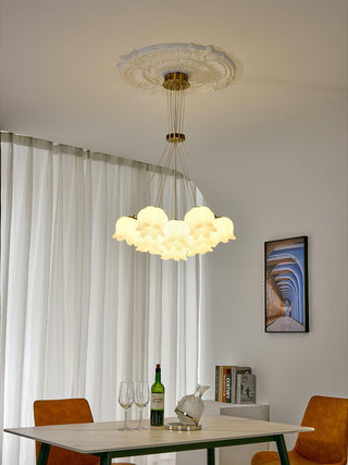 Lily Of The Valley Floral Acrylic Chandelier