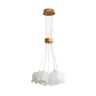 Lily Of The Valley Floral Acrylic Chandelier