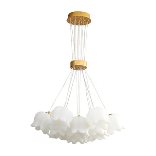 Lily Of The Valley Floral Acrylic Chandelier