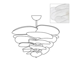 Lilypad Layered Amber Glass Disc Chandelier