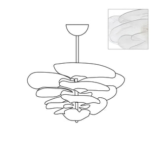 Lilypad Layered Amber Glass Disc Chandelier