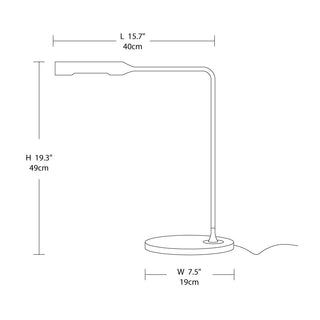 Linear Grace Minimalist Aluminum Table Light