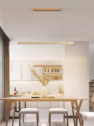 Imiror Minimalist Travertine Linear Pendant - Blowlighting