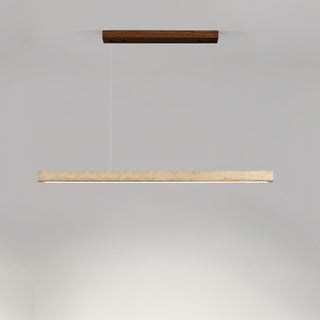 Imiror Minimalist Travertine Linear Pendant - Blowlighting
